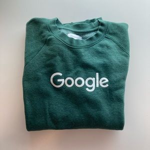 Green Google Crewneck Sweatshirt
